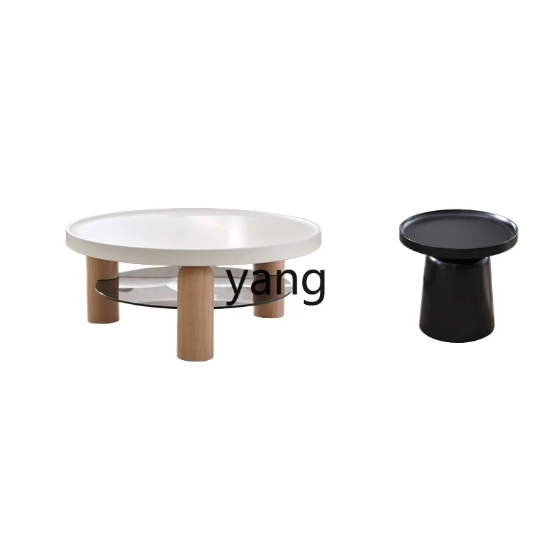 

LMM Living Room Home Simple Ash Feet Internet Celebrity round Tea Table