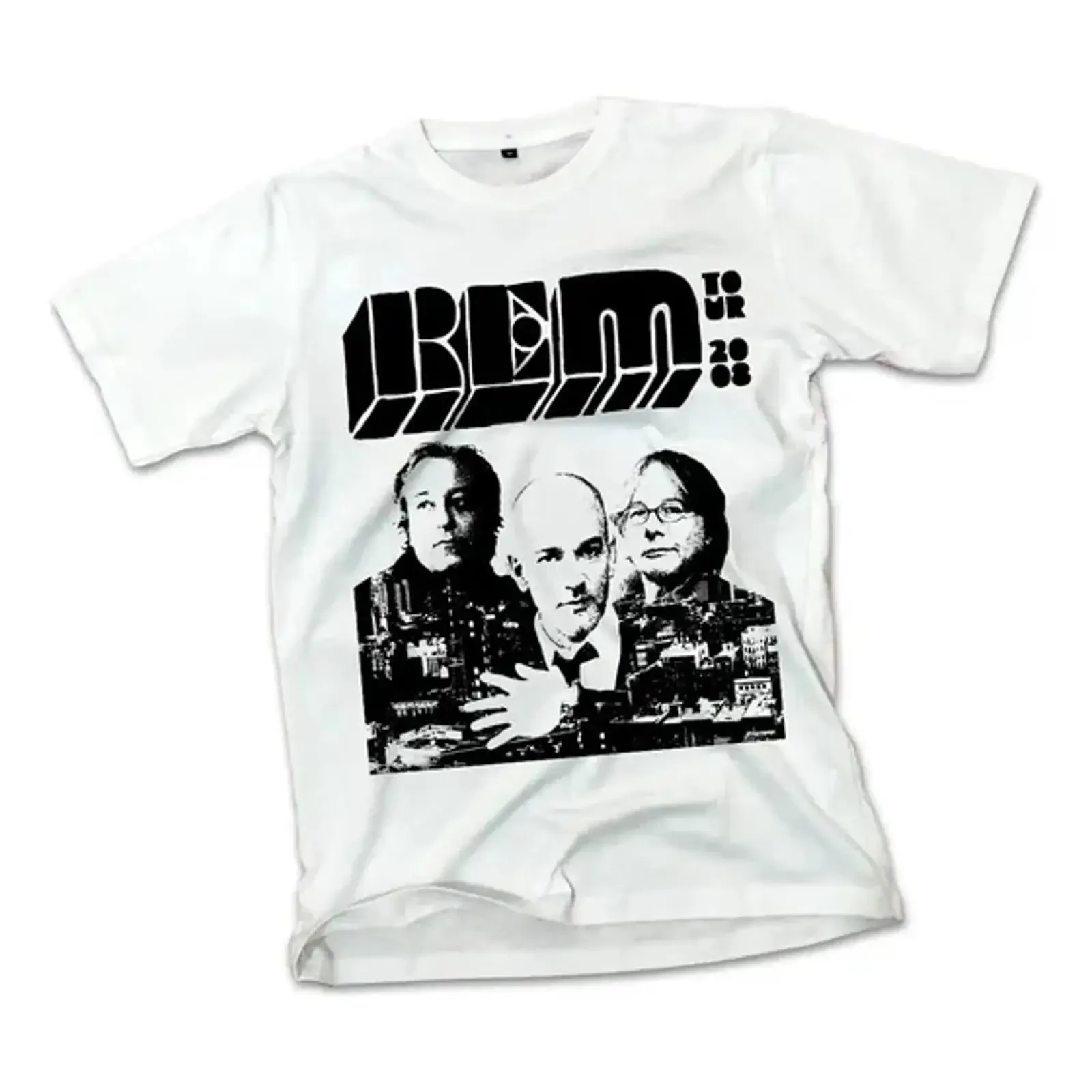 Camiseta Remera R e m Rock Band 100% Algodón Premium con Estampado Vintage Lavado, Ropa de Diseñador Transpirable