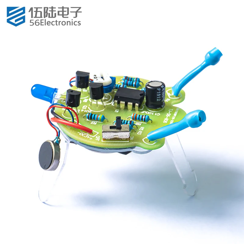 Firefly Flashing Soldering DIY Kit LED Breathing Light Photosensitive Sensor Robot Toy Assembly Parts for Training and Teaching