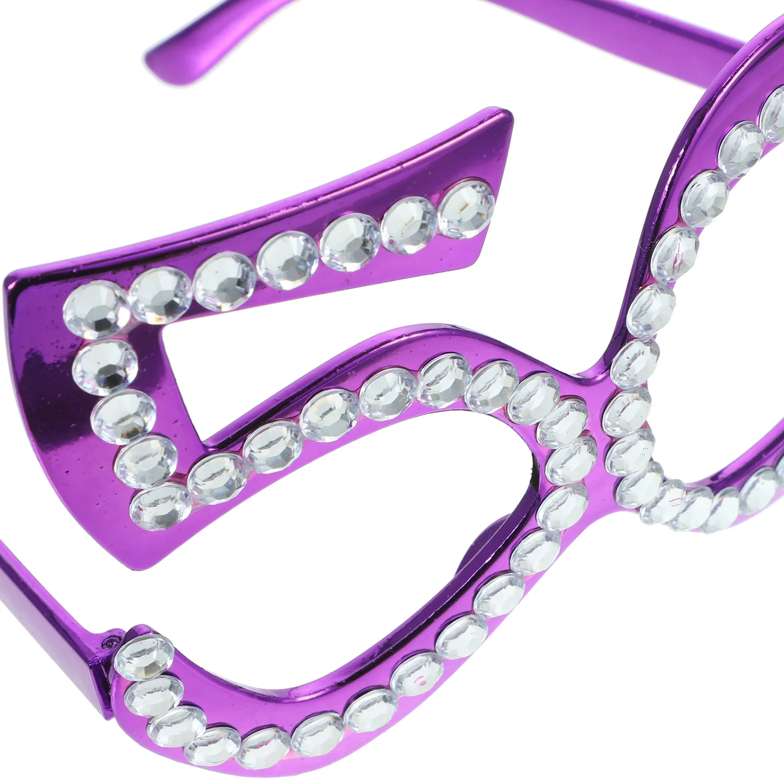 

1Pair Birthday Glasses Rhinestone 50 Years Plastic Lightweight Photo Booth Props Party Eyewear 50th Birthday Glasses