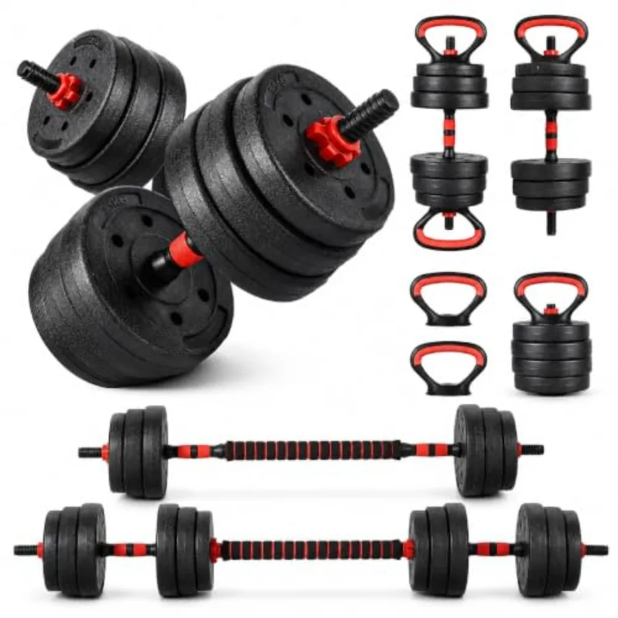 5in1 5in1 Adjustable Dumbbell Set 45/55/66LBS with Connector, Free Weight - Aliexpress Deal