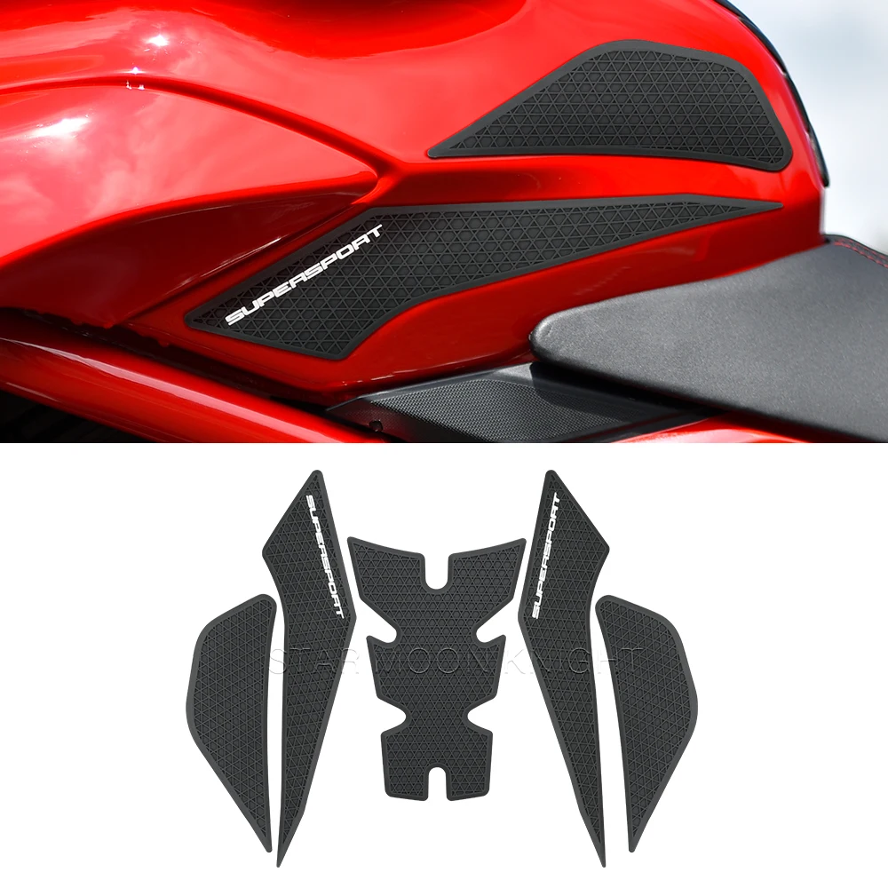 

For Ducati SuperSport 950 SuperSport 939 Motorcycle Accessories Anti Slip Fuel Tank Pad Rubber Tank Protector Knee Grip Stickers