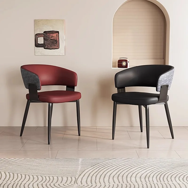 

Nordic Modern Cream Chair Contemporary Leisure For Dining Home Study Living Room Includes White Stool-for Hotels
