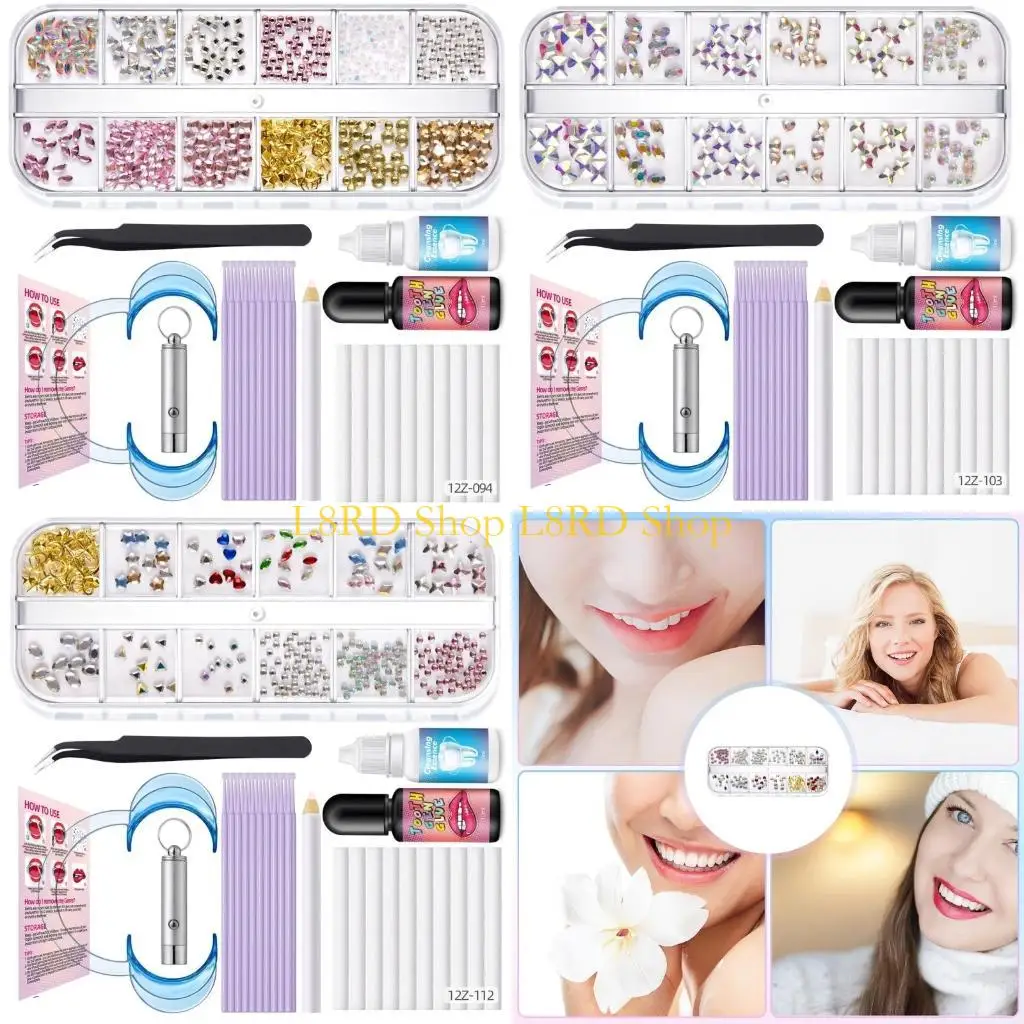 L8RD Unique Tooth Accessories Tooth Decoration Artificial Crystal