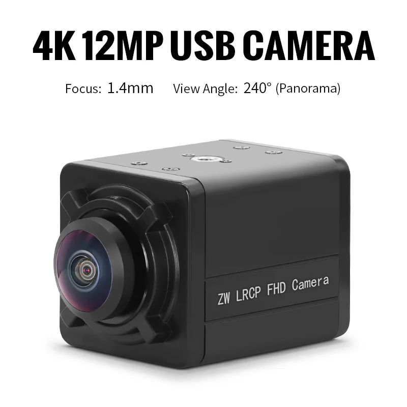 14209 5600 12MP USB Industrial camera 1.4mm 240degree Panorama imx577 CMOS sensor MJPG 20fps 30fps Full HD Mini camera 4K