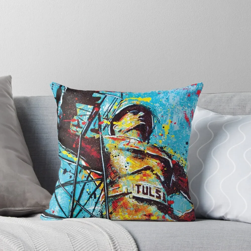 Tulsa's Golden Driller Throw Pillow Decorative Cover For Living Room Plaid Sofa Embroidered Cushion Cover pillow