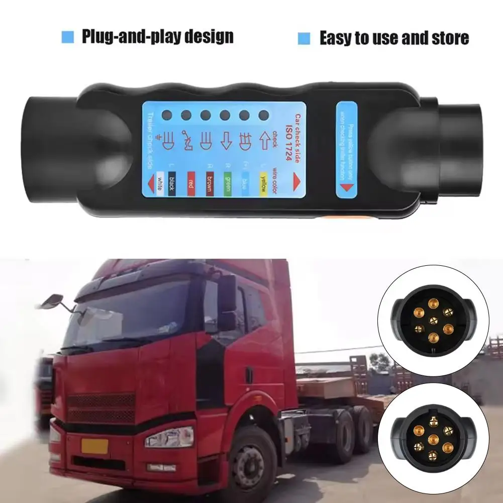 Probador Universal de Remolques de 12V, Adaptador de 7 y 13 Pines, Herramienta de Diagnóstico, Enchufe de Prueba, Accesorios para Camiones y Automóviles X9V6