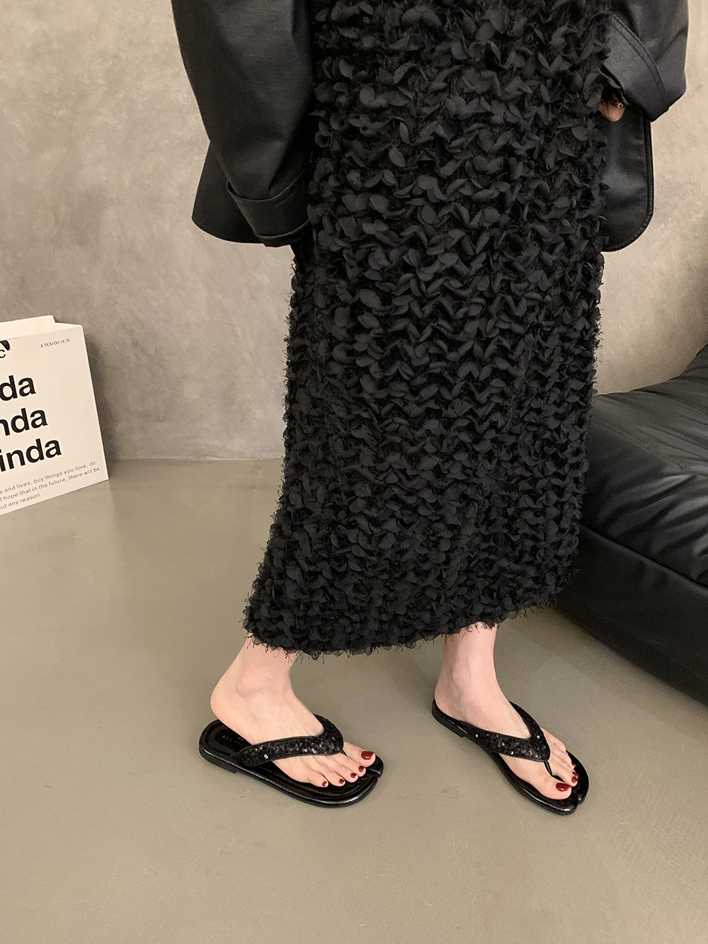 Chaussures basses Rome PU Hoof Heels, Chaussures en caoutchouc, Tissu Rome