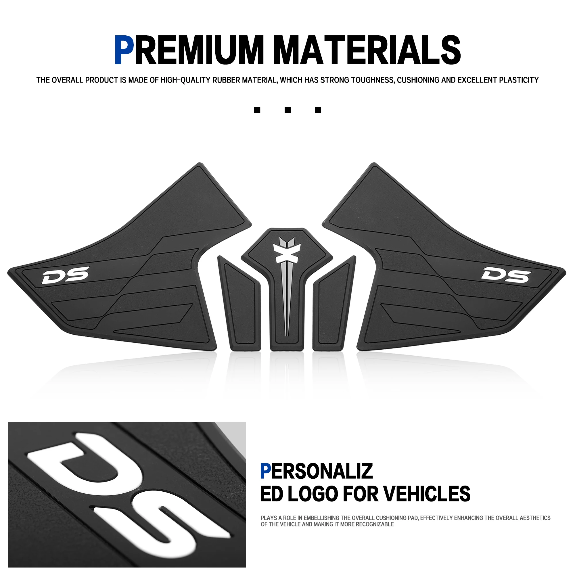 ل VOGE DS525X 525DSX 2023 2024 خزان وقود دراجة نارية وسادة خزان الغاز منصات الجر خزان القبضات ملصقات جانبية حامي ملصق مائي