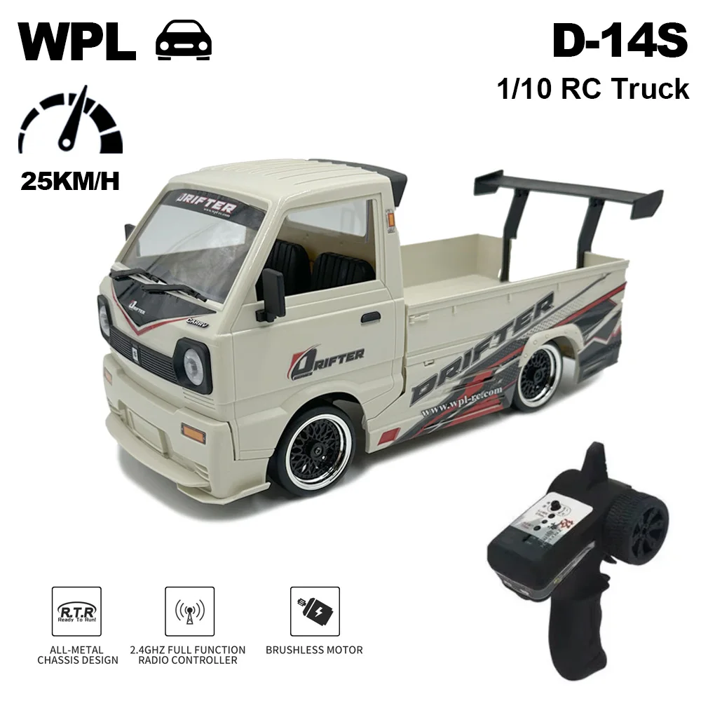 

1:10 WPL D-14S RC Truck Car 25 KM/h RTR Simulation Drift Climbing Truck 2.4G Brushless Remote Control Car Boys Toy Gift