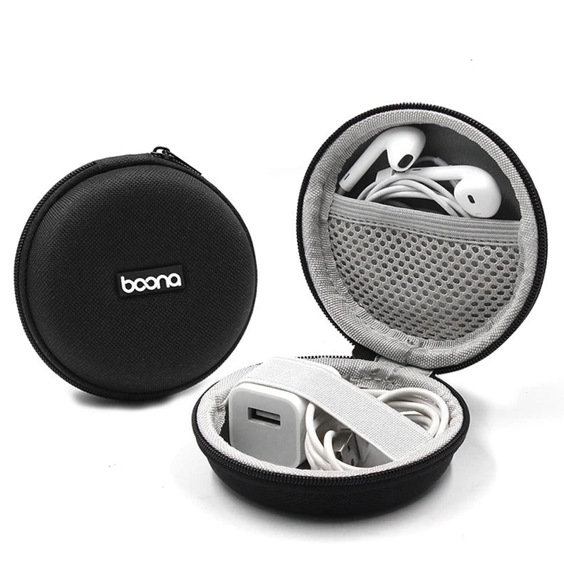 BOONA Portable Storage Bag EVA Multifunction Storage Box for Storing Data Cables Chargers USB Flash Drives Earphones Keys A