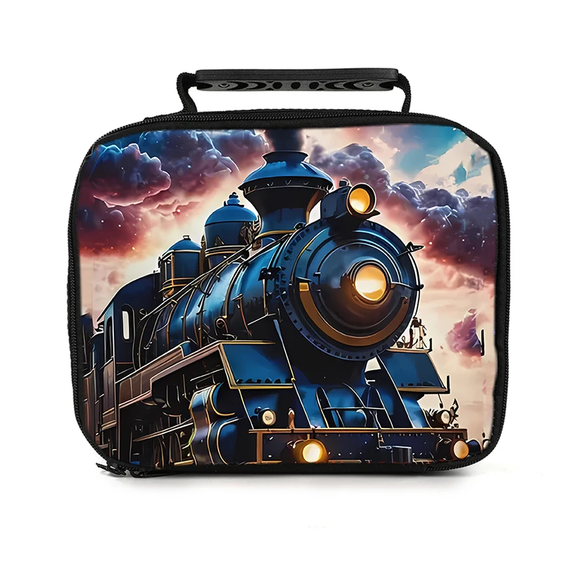 حقيبة غداء محمولة على شكل قطار كرتوني للأولاد والبنات أفضل الهدايا ثلاثية الأبعاد حقيبة صندوق الغداء الكرتونية المدرسية بينتو للأطفال