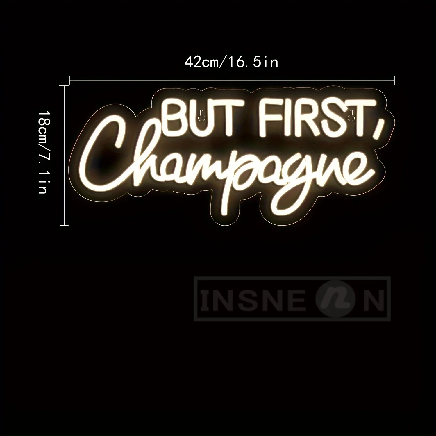 ولكن أول علامة نيون الشمبانيا USB بالطاقة اللاسلكية تصميم ديكور مثالي للمنزل بار المطبخ حفلة غرفة المعيشة جدار الفن #5