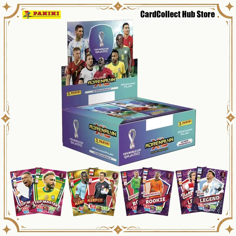 Tarjetas Coleccionables de Fútbol de la Copa Mundial FIFA Catar 2022 de Panini, Auténticas, Messi, Ronaldo, Mbappé, Auto Parallel, Raras, Regalo