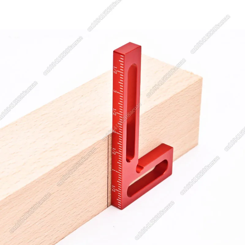 Woodworking Right Angle Ruler Aluminum Carpenter Square Measuring Height Ruler 90° Right Angle Calibrator for Wood Work 100mm