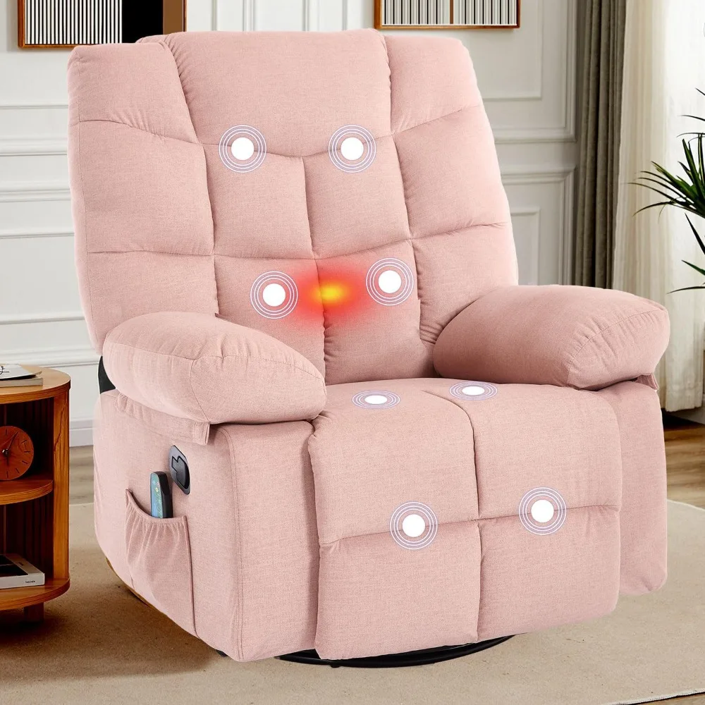 

Массажное кресло-качалка с подогревом для взрослых, удобное тканевое ручное кресло-качалка, вращающееся кресло-качалка-планер