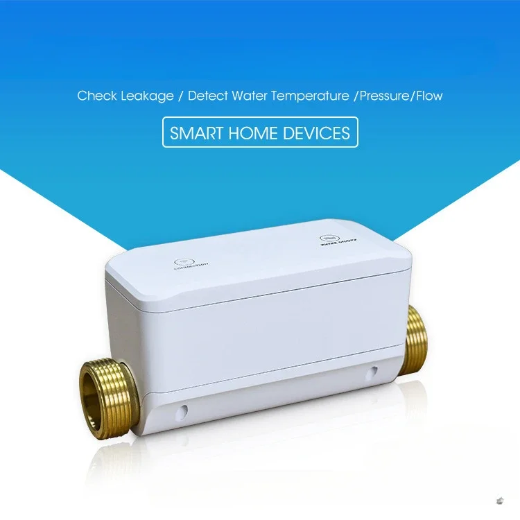 WiFi smart home water valve mobile phone remote control switch flow detection water leakage detection