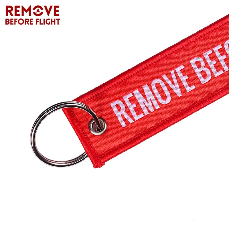 5PCS Remove Before Flight Woven Key Chain Aviation ATV Motorcycle Pilot Crew Tag For Christmas Gifts Pendant Tags Keychain