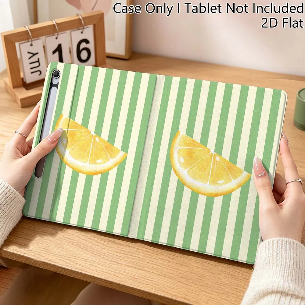 Art Lemon Vertical Gift For Samsung Galaxy Tab S10 S9 S8 S7 FE Lite Soft Flexible Support Tablet Case