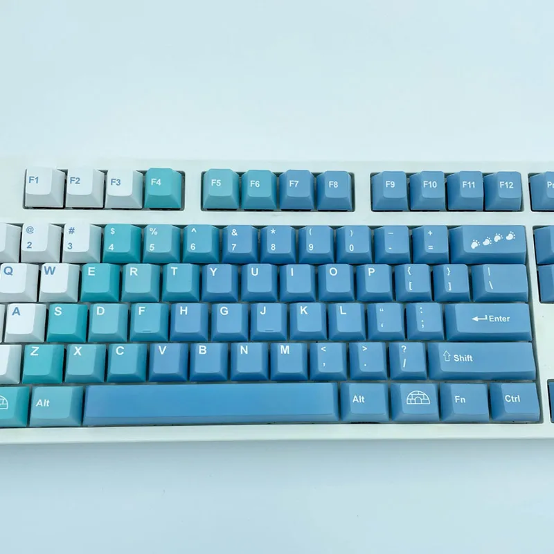 Imagem -05 - Gmk Yeeti-keycaps Gradiente Cor Keycap Teclado Mecânico Perfil Cereja Pbt Sublimação Dye 61 68 87 104