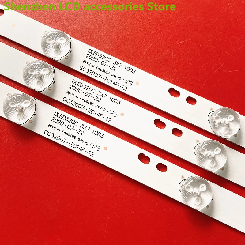 FOR Lehua  LED32C370 Light bar 7LED  CRH-K323535T030736M-Rev1.1  Backlight lamp bead ７LED 59.7CM 3V  100%NEW