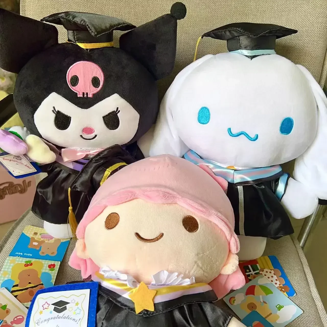 35 سنتيمتر سانريو أنيمي أفخم بلدي ميلودي كورومي مرحبا كيتي الدمى وسادة التخرج بلوشي دمية Kawaii لينة محشوة هدايا التخرج