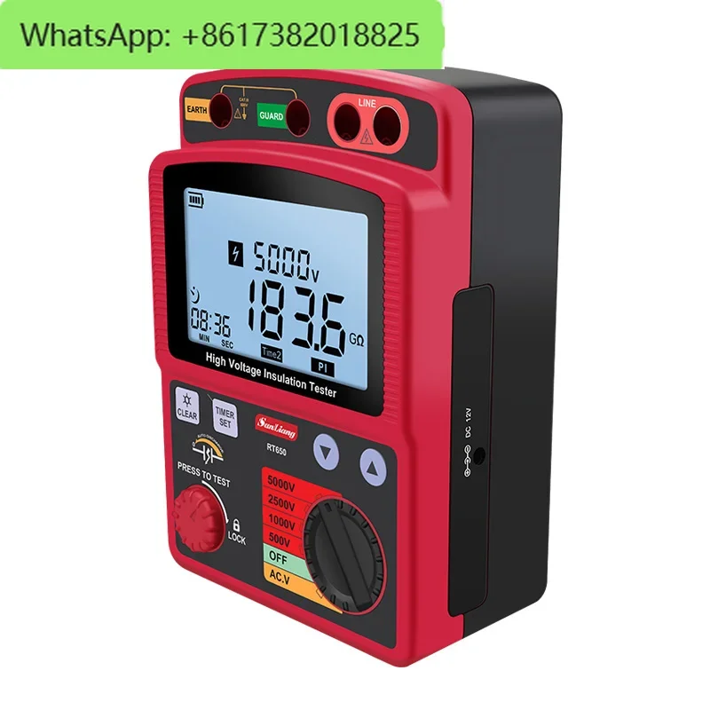 

High voltage megohmmeter insulation resistance tester 5000V digital high-precision 1000 megohmmeter 2500V