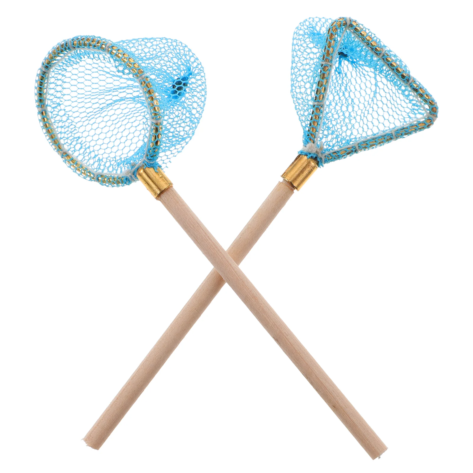 

Mini Fishing Net Ornaments for Kids Miniature Crafts Blue Network Cast Child Decoration