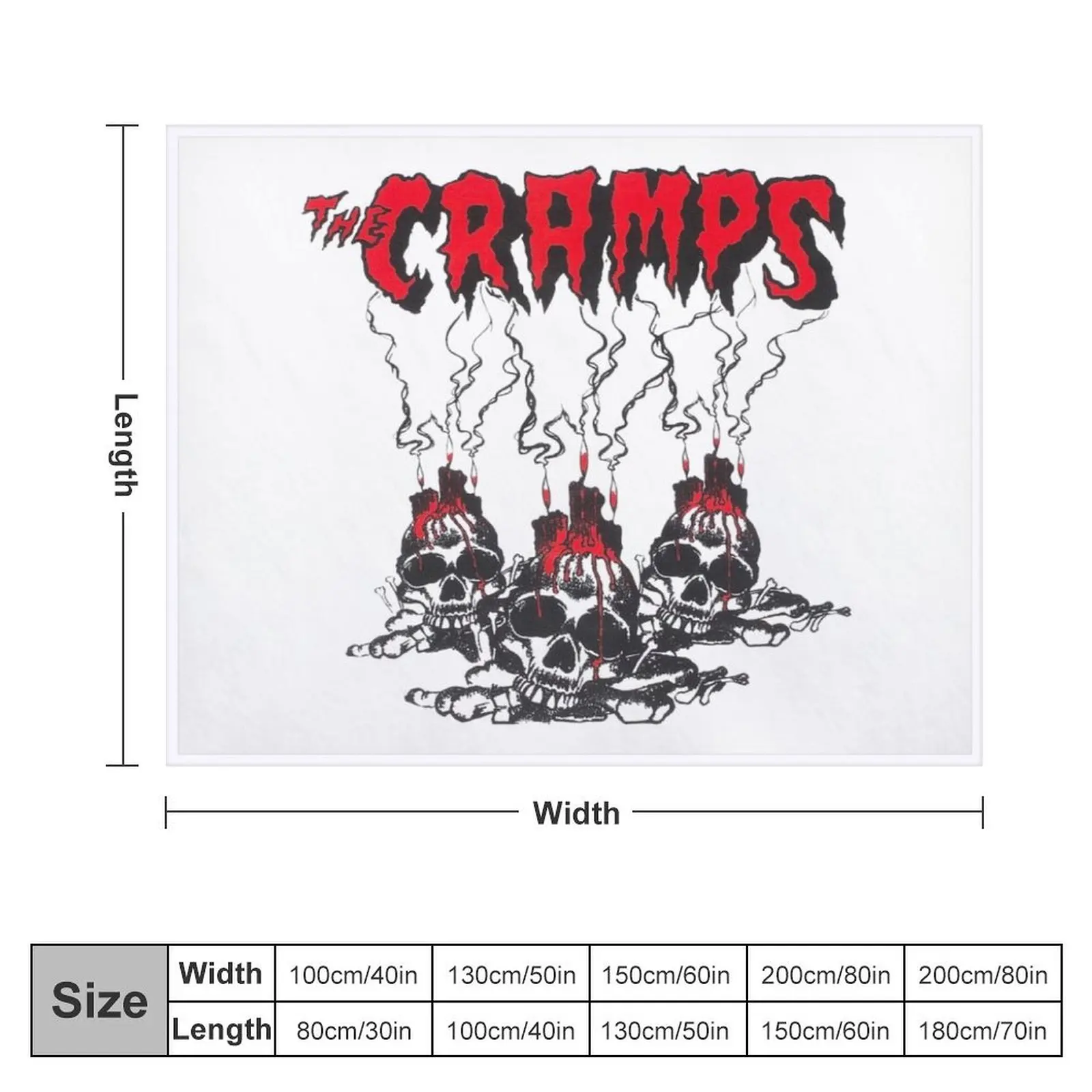 THE CRAMPS Throw Blanket Furrys Sofas Decorative Sofas Hairys Blankets