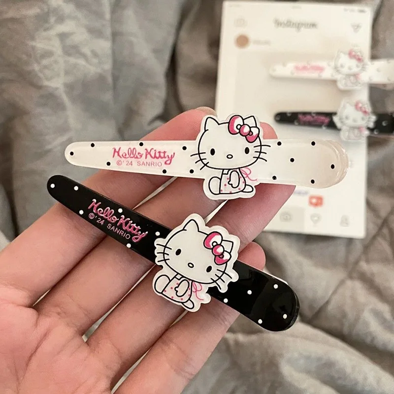 Japan Kawaii Sanrio Hello Kittys Kuromi Hairpins Anime Cartoon My Melody Girl Heart Cute Sweet Hair Accessories Toys Girl Gifts