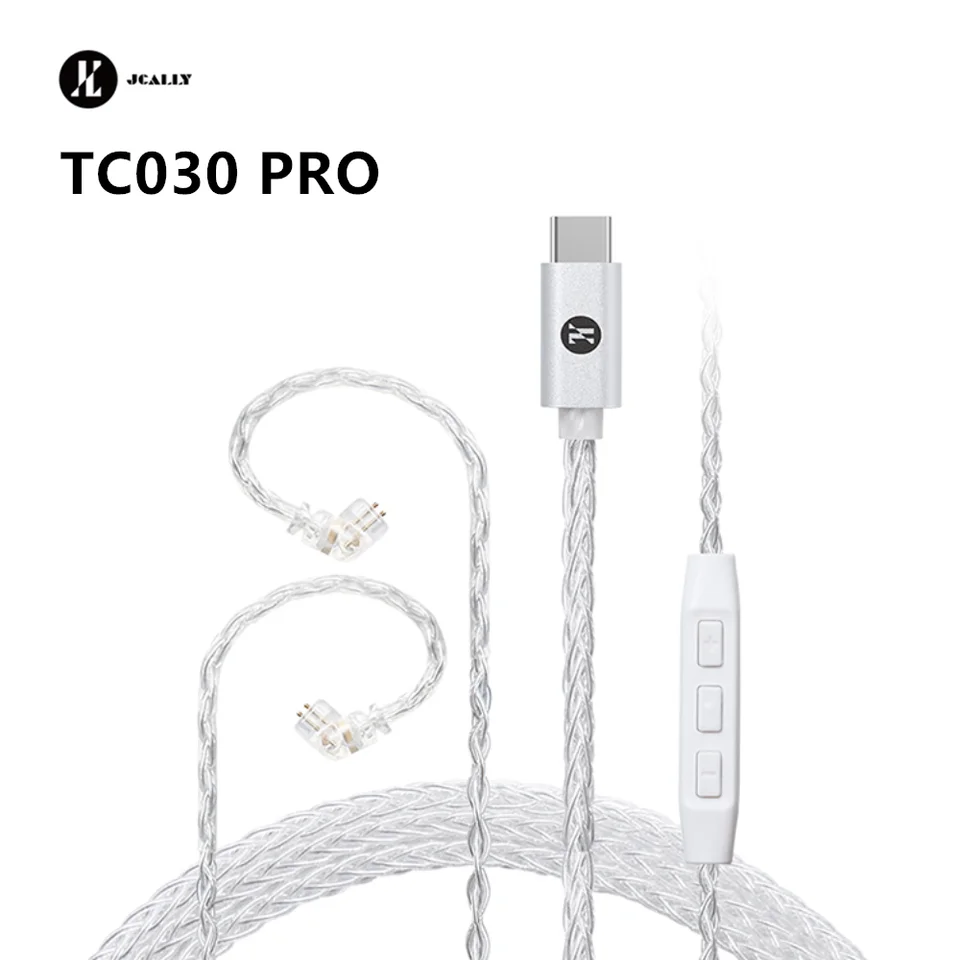 JCALLY TC30 Pro Silve 8 Cores 2Pin 0.78mm MMCX QDC KZ C Pin Type C