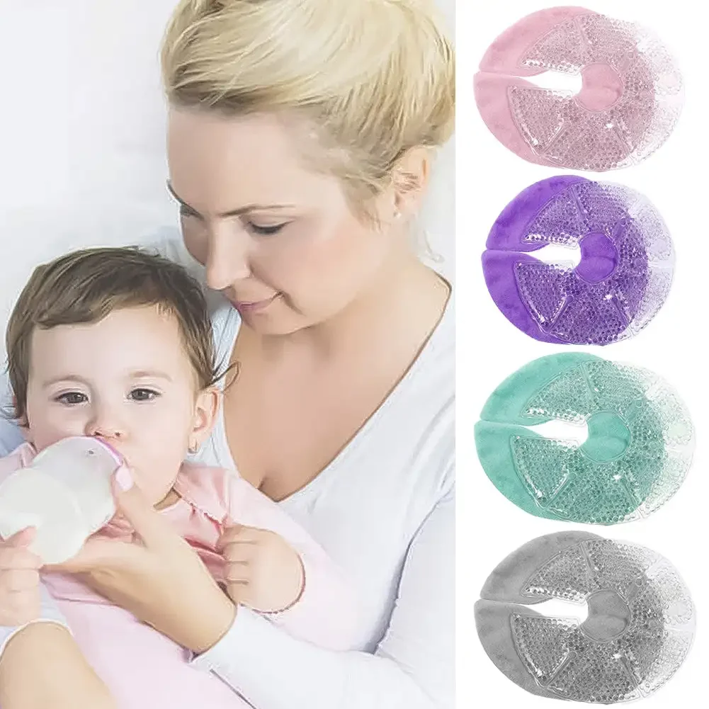 Breast Therapy Pack Chest Stickers Ice Pack Pads Hot or Cold Use for Pain Relief Nursing Mother Hot Cold Breastfeeding Gel Pads