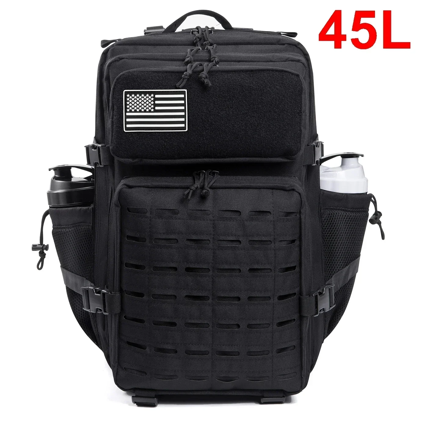 ReFire Gear 25L/45L Taktischer Rucksack Outdoor für Männer und Frauen, robuste Tasche, kleiner Schulrucksack, Wanderrucksack mit Flaschenhalter 10