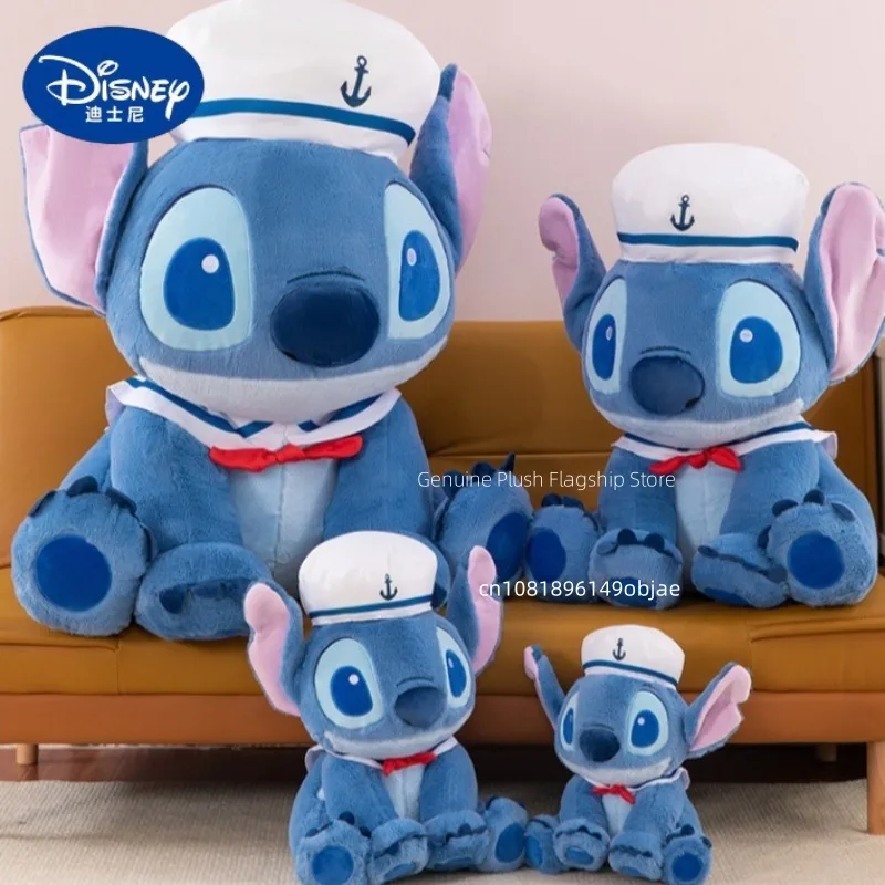 35/45/75 cm große Größe Navy Stitch Disney Anime Plüschpuppe Kawaii Zimmer dekoriert mit Plüschkissen Ornamenten Weihnachtsgeschenk