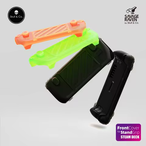 Skull &amp; Co. HardShell Front Cover Portable Protective Case for Steam Deck LCD/OLED StandGrip (GripCase)