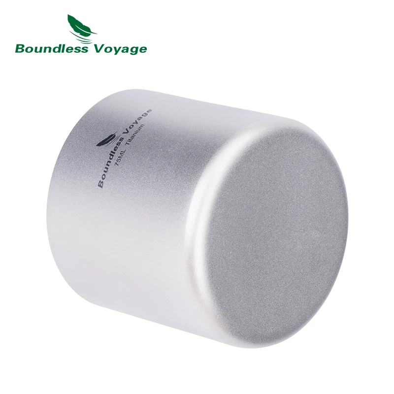 Boundless Voyage Titanium Double-wall Mug Lightweight Small Camping Cup with Storage Bag for Travel Hiking Daily Use Ti3045D