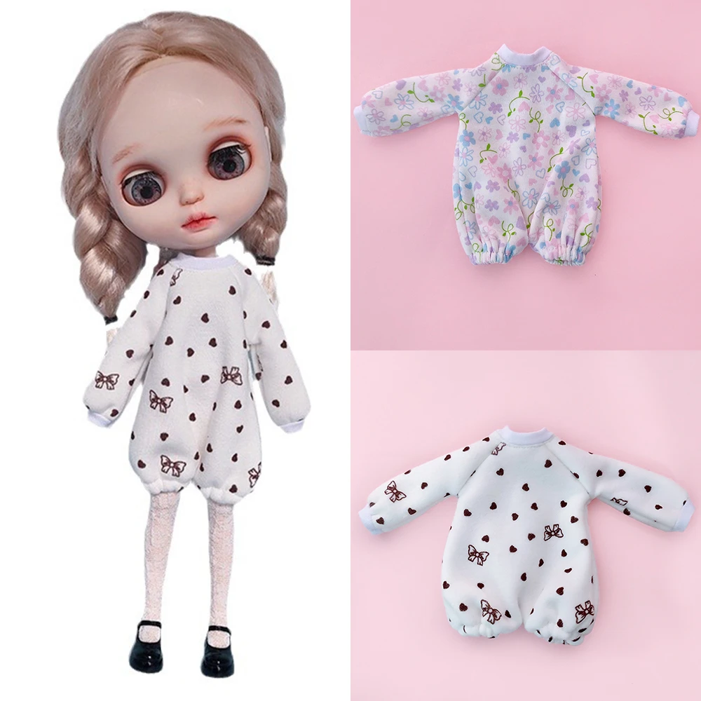 Ob22 Doll Floral Jumpsuit Doll Long Sleeved Pajamas For Blythes Ymy22 24 Licca Azones Ob24 Ob27 Fr Doll