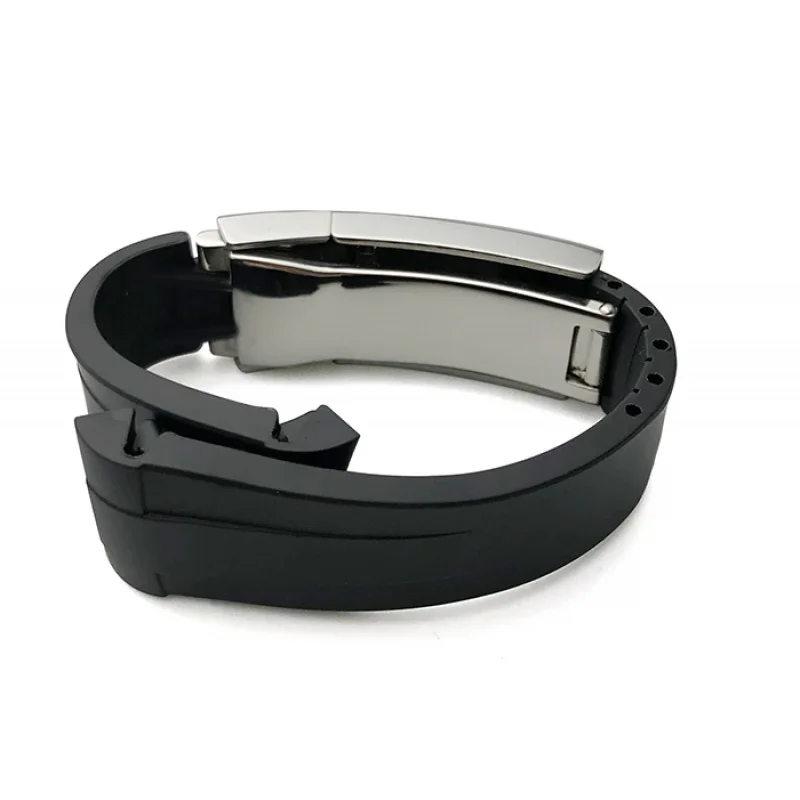 20mm 21mm 22mm Natural Rubber Watchband for Rolex Submariner Explorer Oyster MILGAUSS Airking Watch Silicone Strap