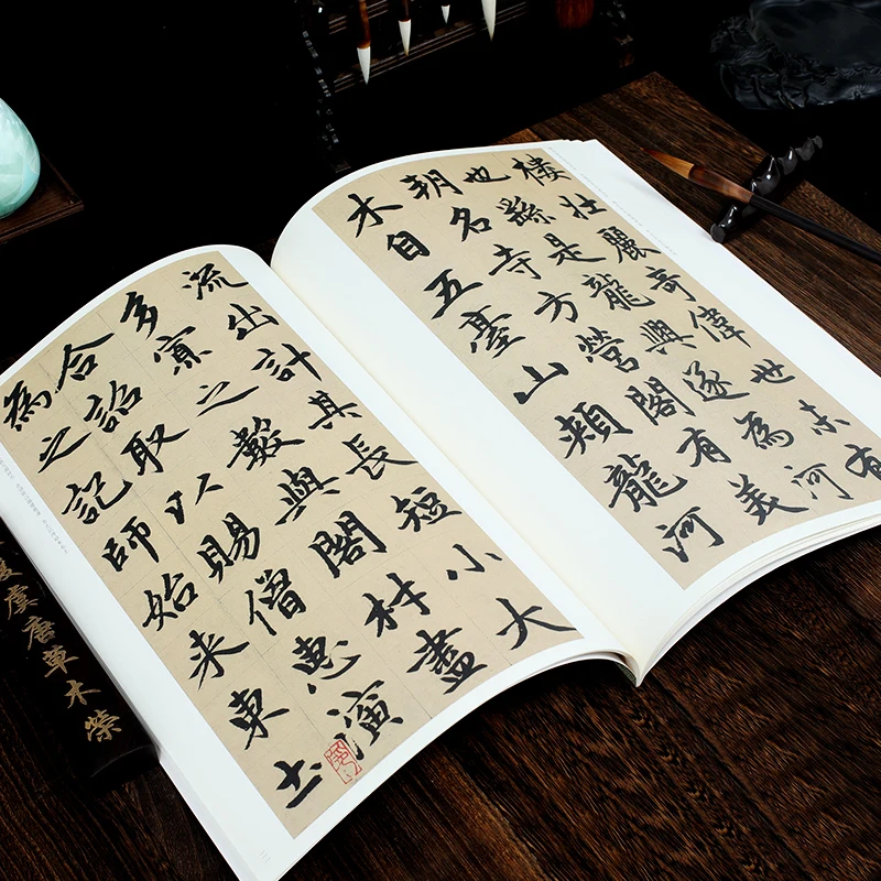 Regular Script Brush Copybook Yan Zhenqing Zhao Mengfu Calligraphy Book Chinese Classics Inscription Chinese Bronze Inscription