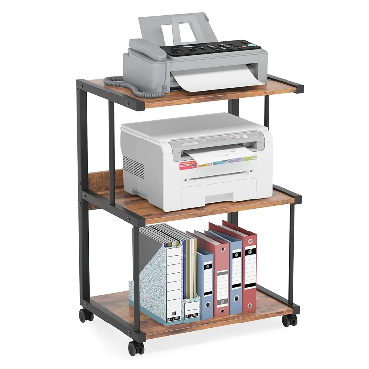 Three layers of storage can be placed printer corner table family removable storage rack