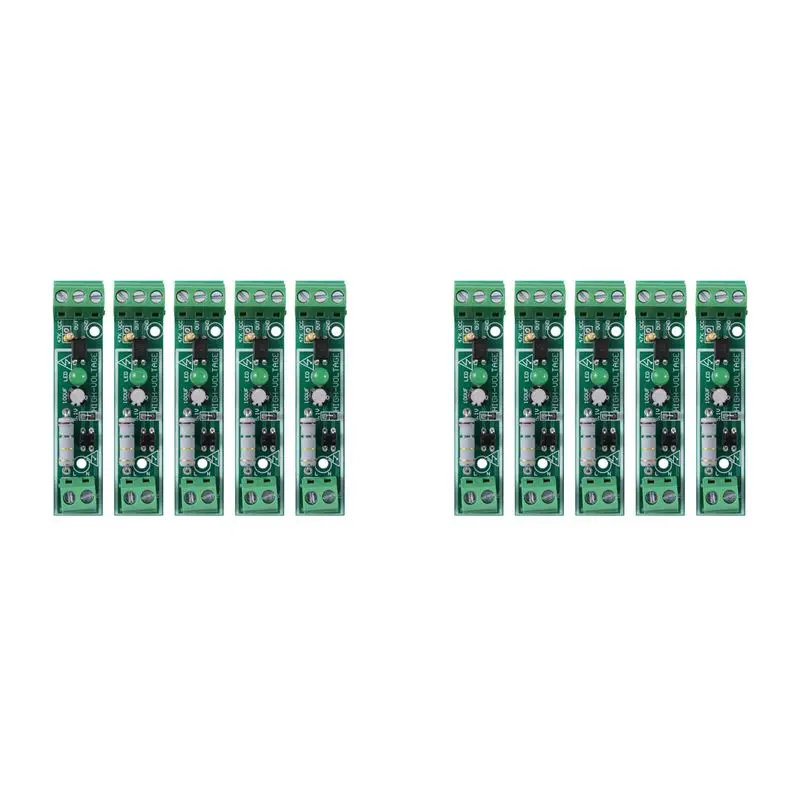 10PCS AC 220V Optocoupler Isolation Module Voltage Detector Board TTL 3-5V SCM Testing For Microcontroller Adaptive PLC