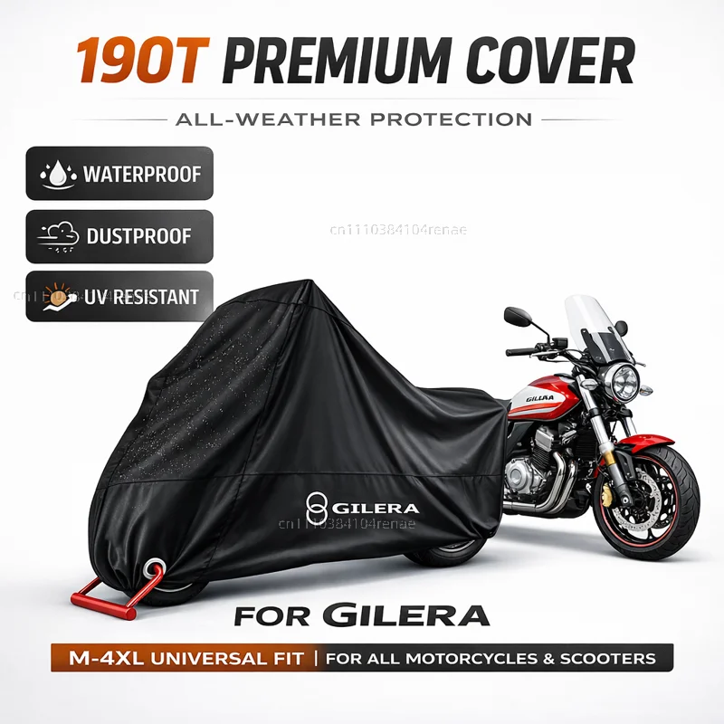 

For Gilera GP800 Fuoco Nexus 500 Runner 50 125 200 190T Motorcycle Cover Waterproof Dustproof UV Protection All Season