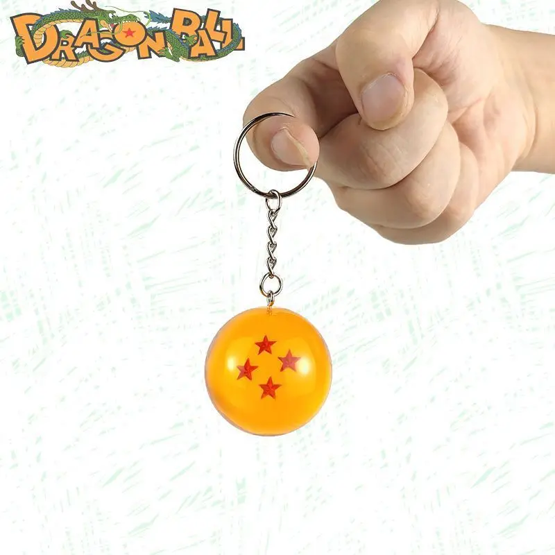 Anime Dragon Ball Series Keychain Charms Accessories 1 2 3 4 5 6 7 Star Dragon Balls Cosplay Keyring Pendant Holder Toys Gift