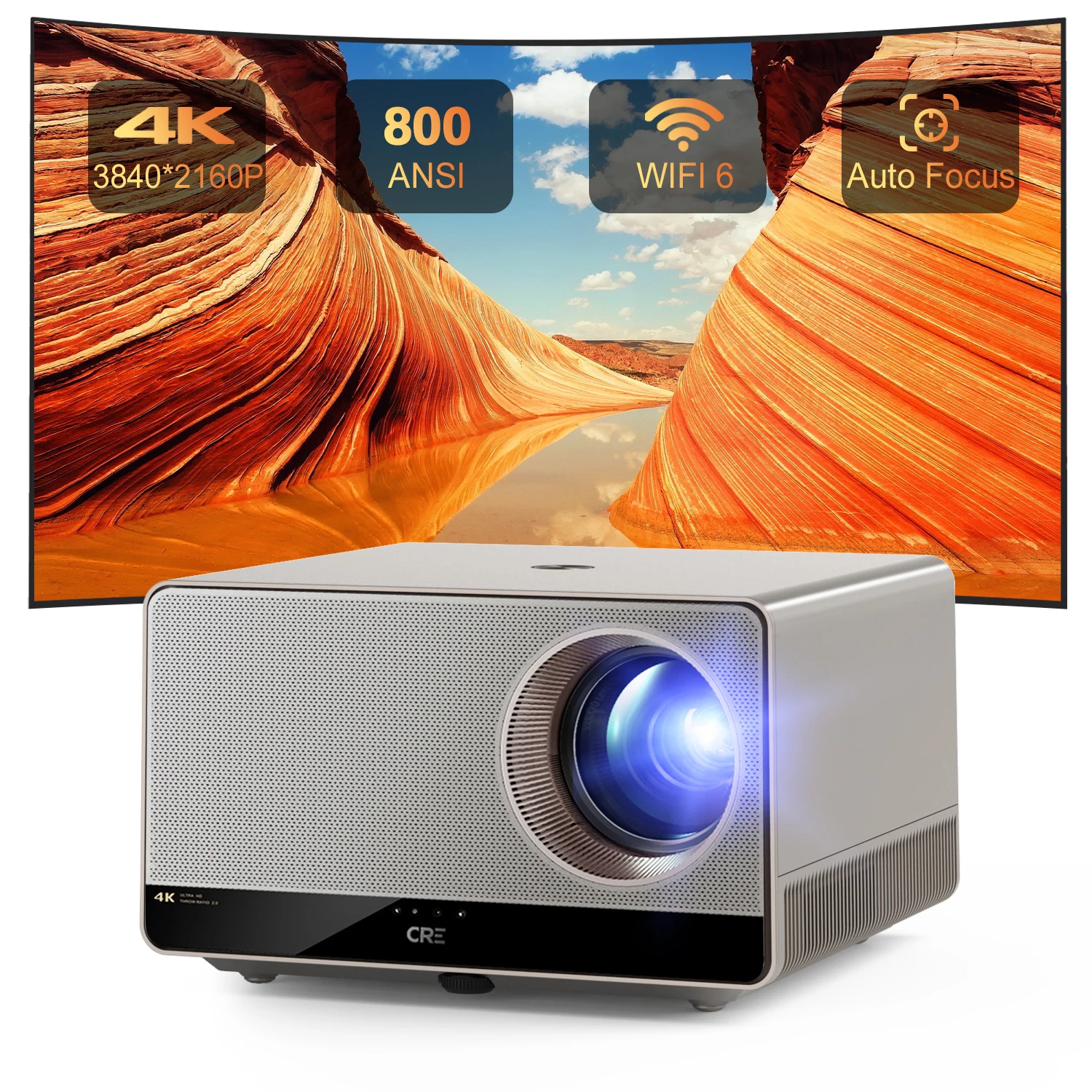 

[Free Sample for Distributor] Interactive Projector Wall Projector U1 800 ANSI Lumens Bass Sound LCD 2160P Home Projector