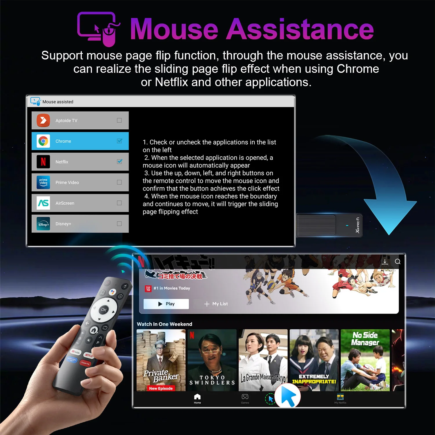 عصا التلفاز الذكية X88 PRO T1 Android TV Stick Android 14 RK3518 Wifi6 4K مشغل الوسائط صوت عن بعد مساعد جهاز التلفزيون العالمي
