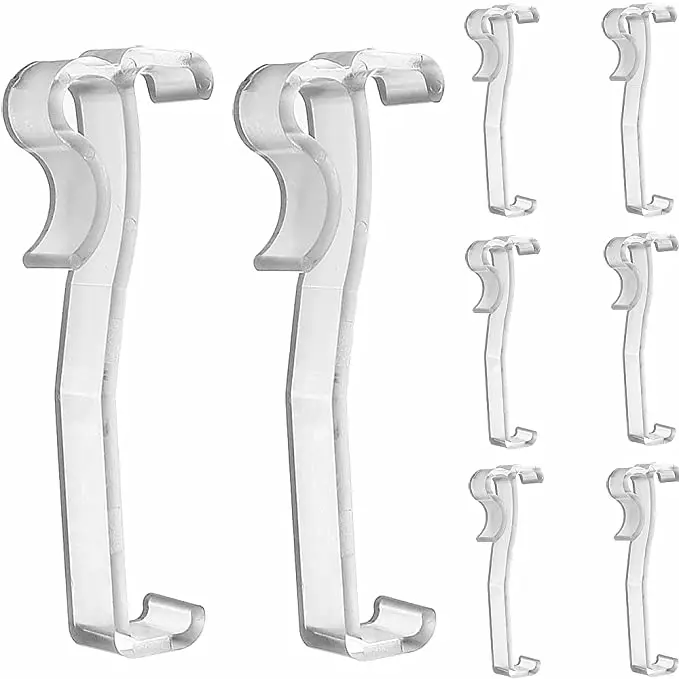 Valance Clips 10pcs 2-1/2'' Window Blinds Hidden Clip Clear Plastic for Horizontal Blinds Valance Retainer Holder