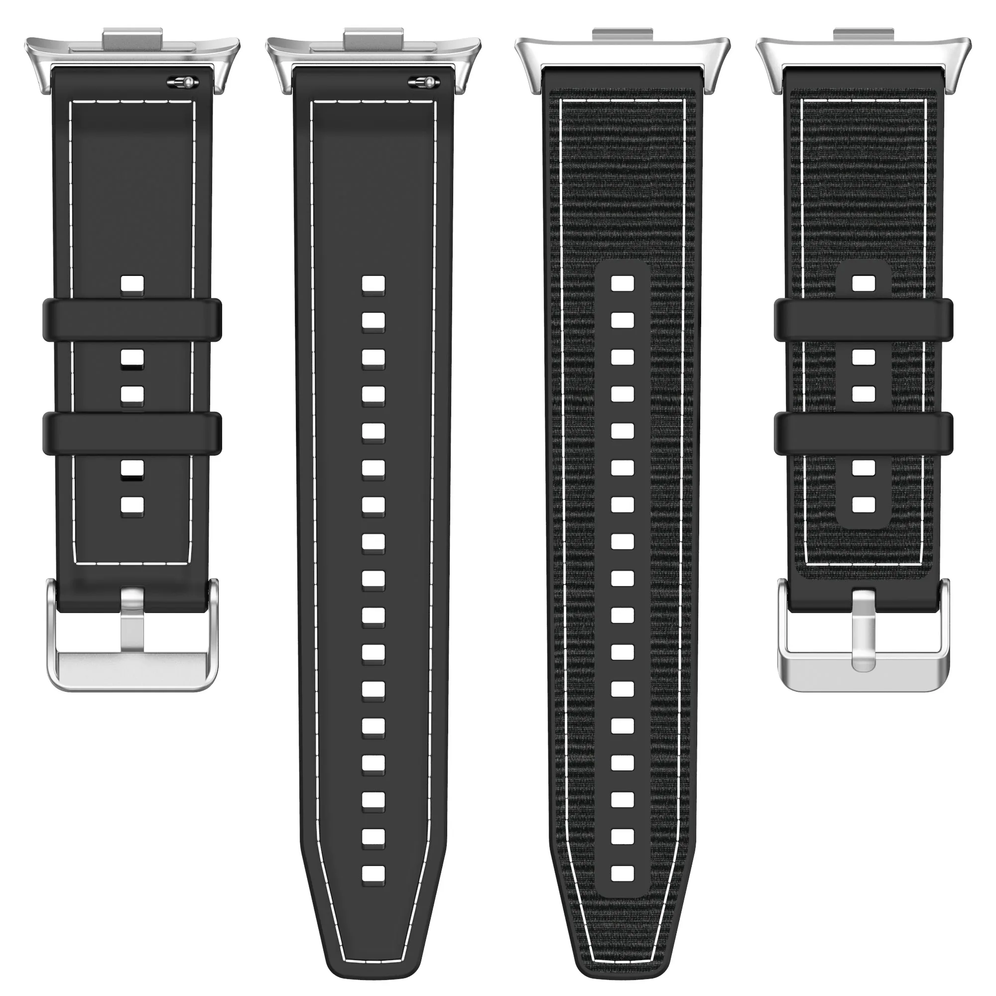 Verbund Silikon Armband Für Redmi Uhr 5 4 Smart Uhr Armband Armband Nylon Armband Für Xiaomi Mi Band 9 pro 8 Pro – Detail 14