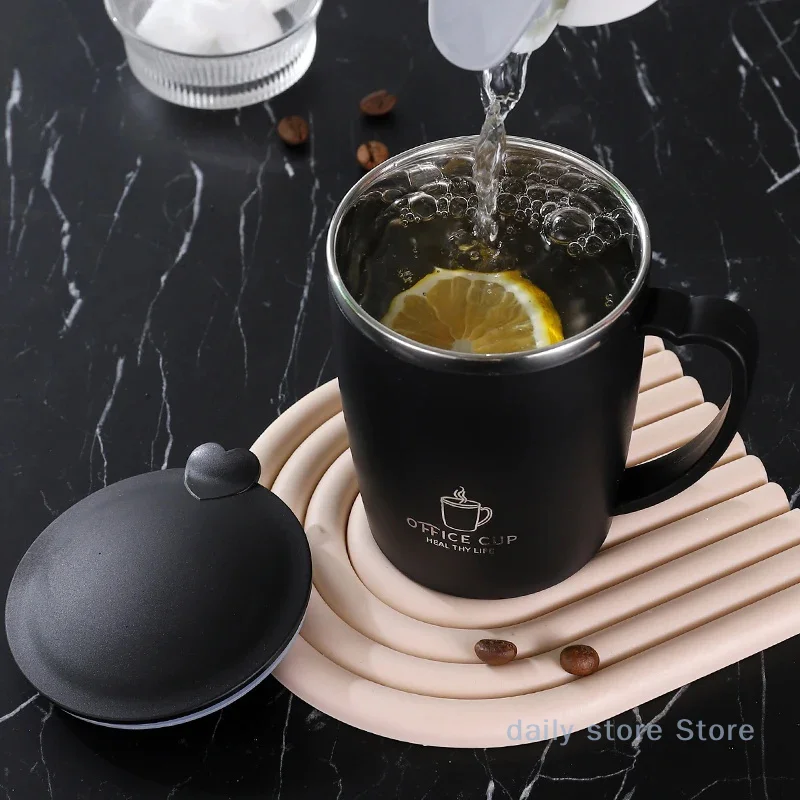 

Кружка-термос из нержавеющей стали на 350 мл — герметичная изолированная чашка для кофе или воды, портативная и удобная для переноски