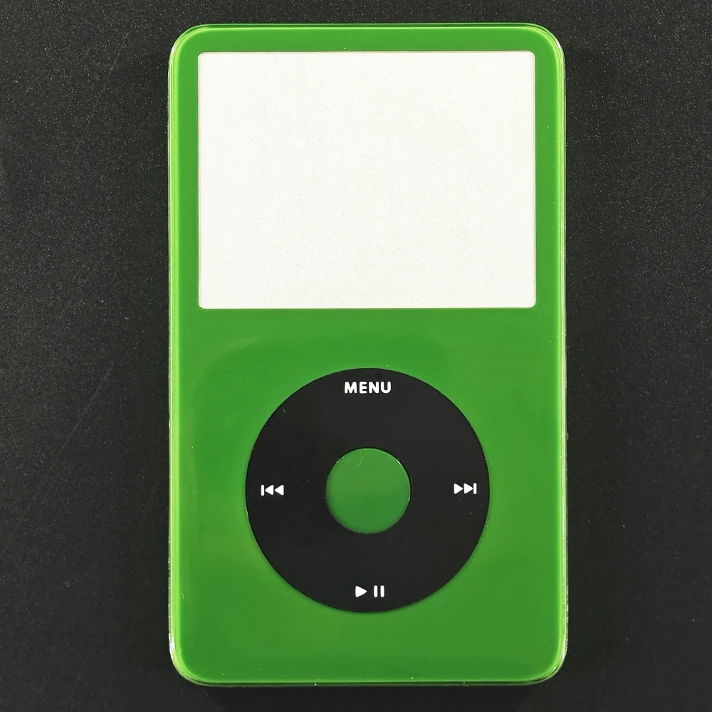 Dunkelgrüne und himmelblaue Frontplatte mit Clickwheel-Mitteltaste für iPod Video 5./5,5. Generation 30GB 60GB 80GB Frontgehäuse-Abdeckung – Detail 3