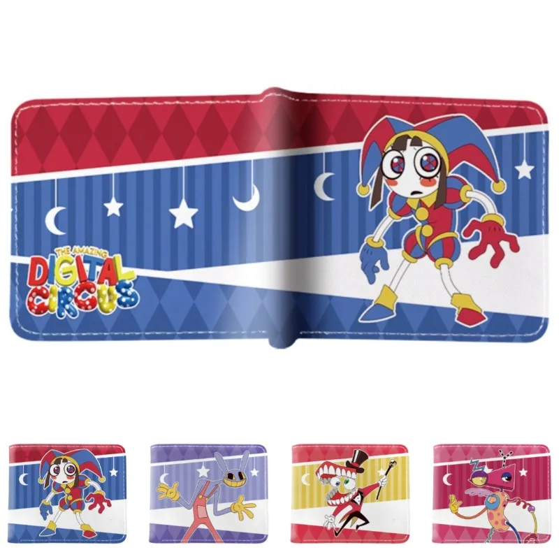 New Cute The Amazing Digital Circus Series Wallet Cartoon Role Creative Full Color Printing Pattern Portable Wallet Merchandise